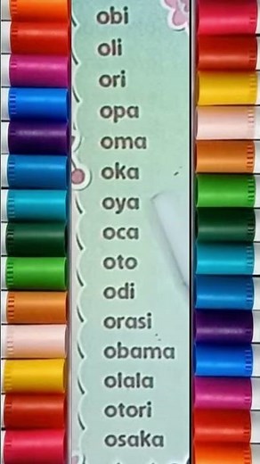 Belajar membaca kata awalan huruf O #shorts