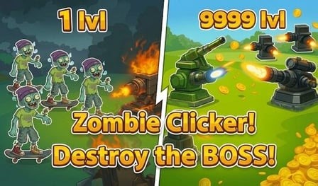Zombie Clicker! Destroy the BOSS! — play on Playgama (by Avin GAMES)