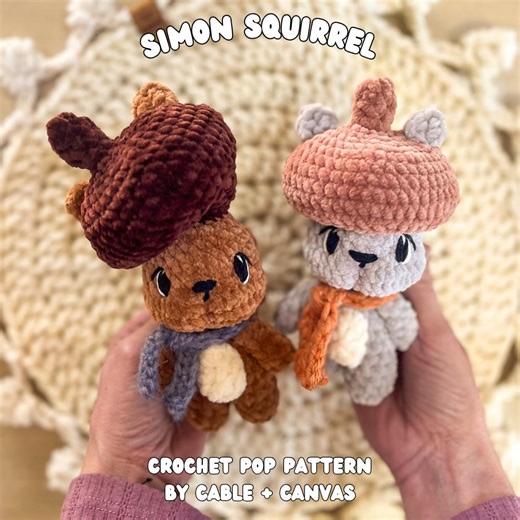 Crochet Popping Doll Pattern: Simon Squirrel (digital Download) - Etsy