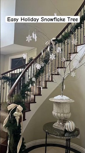 DIY Snowflake Tree Branch