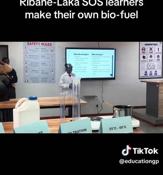 Ribane-Laka Learners Create Their Own Biodiesel