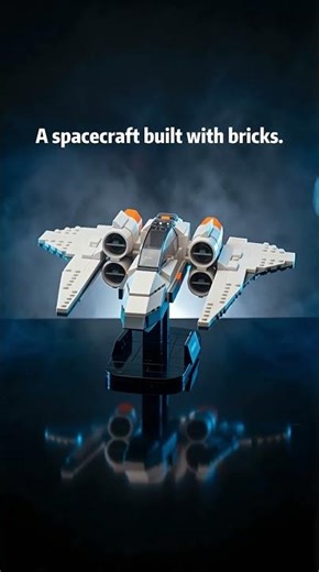 Futuristic Brick Spaceship Docking Scene 🚀