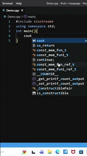 WAP to Print "Hello World" in C++ language? #programming #C++ #coding