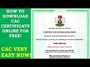 CAC | HOW TO DOWNLOAD YOUR BUSINESS NAME CERTIFICATE ON CAC WEBSITE (EASY METHOD)