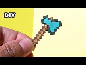 How I Made Minecraft Axe From Paper!