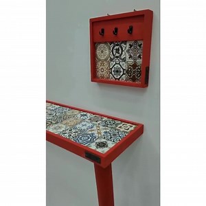 Colorful Mandala Console Table: Handmade Boho Entryway Decor, Solid Wood & Stone Tiles - Etsy