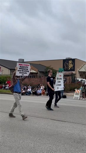 We joined the Texas Rose Festival Parade to call on the Sharon Shrine Circus to go animal-free! Every ticket sold funds the abuse of frightened animals who face daily violence 🐘💔 | PETA (People for the Ethical Treatment of Animals)
