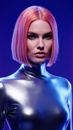 360° Futuristic Hair Color Transformation – Neon Style & Shine