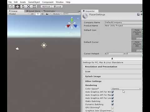 Switch Unity Color Space from Gamma to Linear