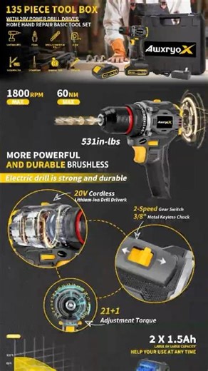 Best Cordless Drill Machine 2025 | Power + Performance Review #shorts #viralshort #tools
