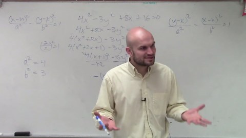 How to find the foci, center and vertices, and asymptotes of a hyperbola