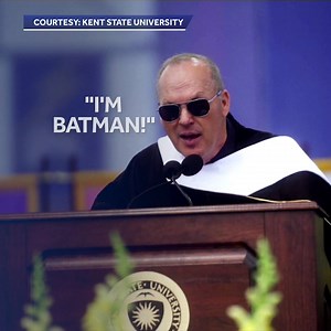 27K views · 813 reactions | Just one more reason we love Michael Keaton! Watch the Pittsburgh native end his commencement speech at Kent State University in epic style with two "very important" words for the Class of 2018 ... https://bit.ly/2IyYuQG | WTAE-TV Pittsburgh | Facebook