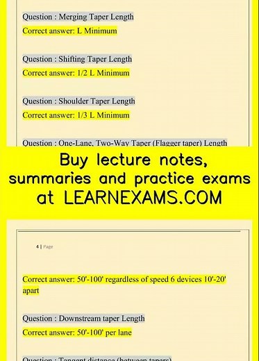 ATSSA TRAFFIC CONTROL SUPERVISOR RE CERTIFICATION QUESTIONS WITH CORRECT ANSWERS video
