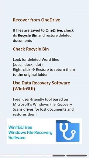 Lost a Word document? Don’t panic! #word #recovery