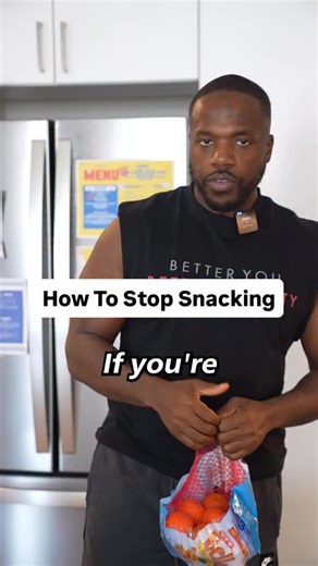 How To Stop Snacking 1. Throw away the junk food. 2. Buy healthy alternatives. Like fruit. 🚨- do you want to fitness coaching to lose body fat? If so, comment “COACH” and I’ll send you the details. | Better You Better Society