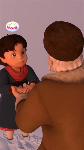 🏔️ While Grandfather leaves, Heidi stays to care for the goats and mountains. Big responsibility, small hands! 💛 #HeidiAdventures #MountainGuardian #AlpineCare #GoatKeeper #FamilyLove | Heidi International