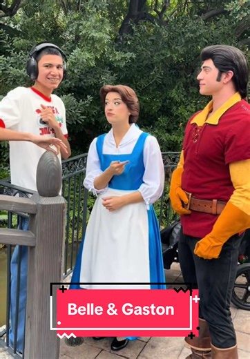 Belle telling Thomas she’s going to ask the Evil Queen for a spell to get rid of Gaston #autism #autismawareness #disney #disneyparks #disneyland #beautyandthebeast #belle #gaston