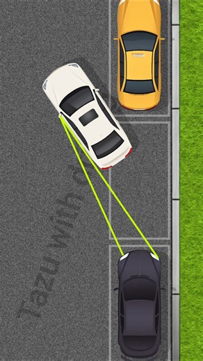 Perfect Parallel Parking Step by Step | 2D Animation Driving Guide 🚗