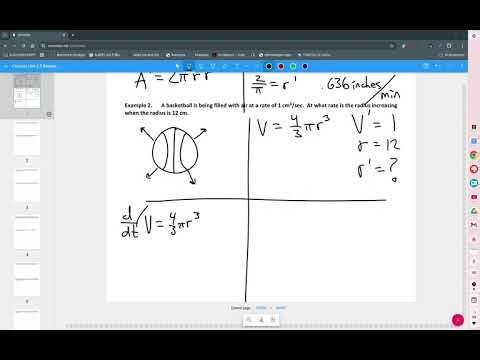 Calculus Unit 3.9 Notes Related Rates Day 1 2025