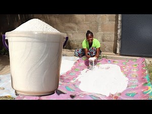 HOW WE MADE NIGERIAN FUFU POWDER !! FUFU POWDER PROCESSING...