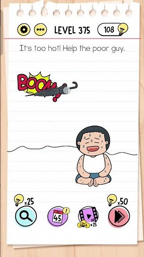 Brain test level 375 solution