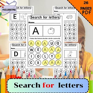 Letter A Worksheet PDF | A-Z Preschool Alphabet Coloring & Recognition Activity - Etsy Canada