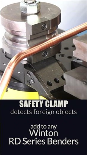 Inovative Safety Feature for Rotary Draw Benders | Winton's Safety Clamp protects Operators fingers
