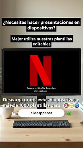 Plantilla animada de Netflix gratis para PowerPoint, Google Slides y Canva #netflix #presentacion