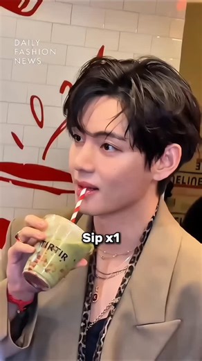 armina_imarmy on Instagram: "Taehyung was confused about the matcha straw 😂!"#shorts#bts"