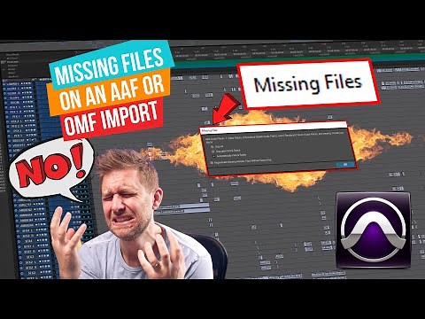 MISSING FILES! How to import an AAF or OMF into Pro Tools and relink your audio | PROTOOLS TUTORIALS