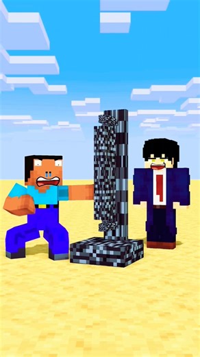 HELP Herobrine To Power Up And Split The Bedrock #minecraft #friendship #shorts