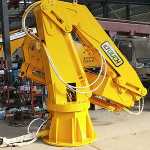 [Hot Item] High Quality 3.2ton Knuckle Boom Hydraulic Remote Operation Marine Crane with Pedestal