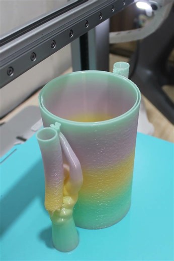 3D Print Timelapse: Japanese Style Vase 🌸🏺 | Fuzzy Skin Texture (Bambu Lab P2S/A1 Combo)