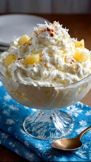 Pina Colada Fluff Ingredients: 1 (3.4‑oz) box vanilla or coconut‑cream instant pudding mix 1 (20‑oz) can crushed pineapple (with juice) 1 (8‑oz) container whipped topping (Cool Whip or similar), thawed Recipe in First Coʍmеոτ 👇 Enjoy ❤️👇👇👇 | Fantastic Recipes