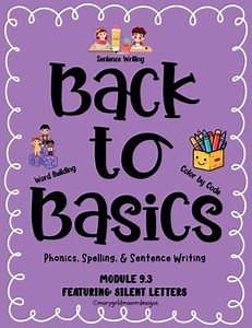 9.3 Silent Letters word list Sentence Writing Color by Code Word Building