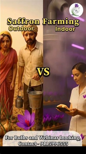 Indoor vs Outdoor Saffron Farming