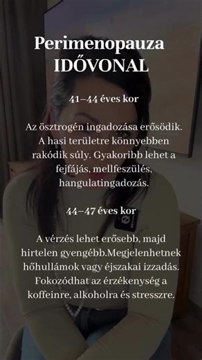 Perimenopauza szakaszai