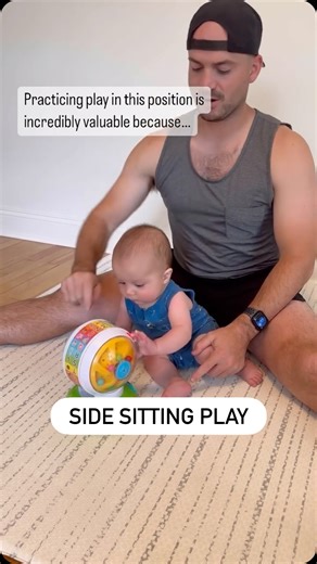 Dr. J.T. Doscher PT, DPT - Pediatric PT on Instagram: "Side sitting! I love working on and teaching this move. Teaching a baby how to transition and move in and out of their base of support is one of the most crucial things a baby can learn throughout all of their development, but I particularly emphasize it from the 6-9 month range. I have found that if you give babies this type of practice at the 6-9 month age when they are sitting, they are much more eager to explore their body and space as t