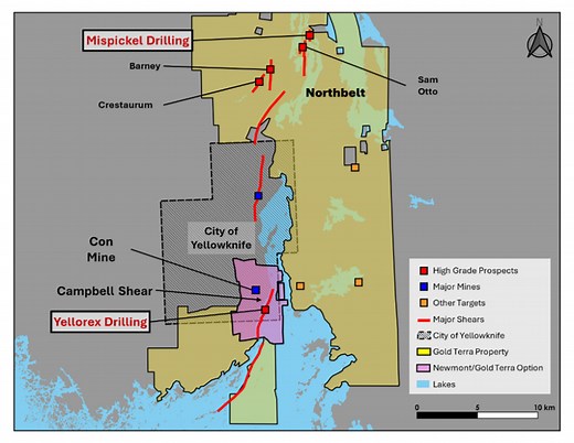Gold Terra Resource Provides Update on Drilling Program Along the Campbell Shear South of the Con Mine, Yellowknife, NWT