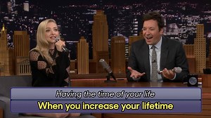 38M views · 5.4K shares | Amanda Seyfried and Jimmy take turns singing classic ABBA songs after running the lyrics through Google Translate! | The Tonight Show Starring Jimmy Fallon | Facebook