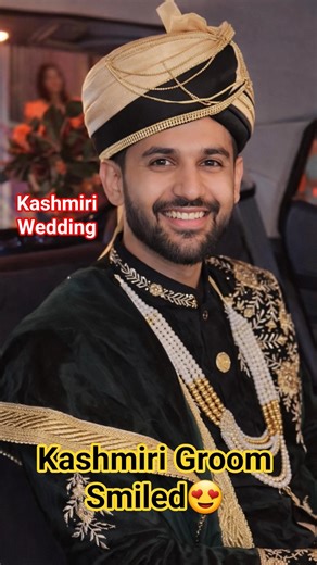 Kashmiri Groom Smiled❤️ || Kashmiri Wedding💞 || Srinagar⭐️ #kashmiri #wedding #wazwan #groom #bride
