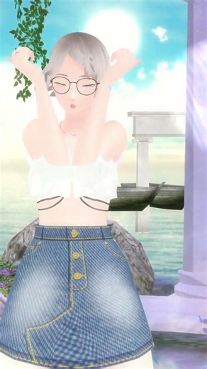 Do you like my summer outfit? 🤭 #vroidmodel #vtuber #shorts #mmd