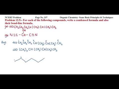 For each of the following compounds, write a condensed formula and also their bond-line formula.