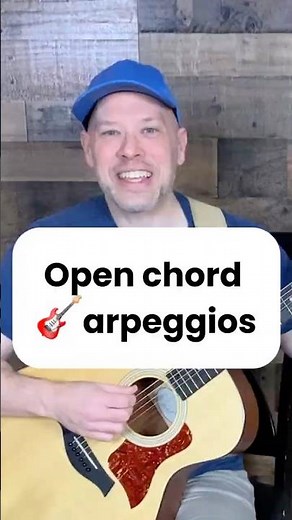 How do you play arpeggios for open chords?