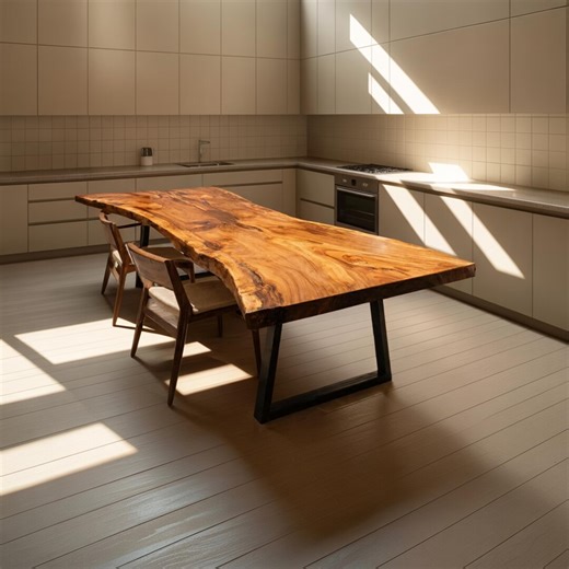 Handcrafted Round Dining Table Rustic Live Edge Meeting Table Farmhouse Restaurant Tables Handmade Conference Table for Living Room - Etsy