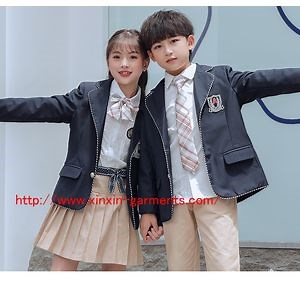[Hot Item] Young Girl School Uniform Pleated Skirt Suit School Uniform Blazer (U2319)