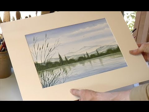A 30 Minute Watercolour Painting, a Mountainside Lake