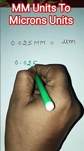 How To Convert Microns Units To MM ll Units Conversion #microns #micromachine #shorts #education