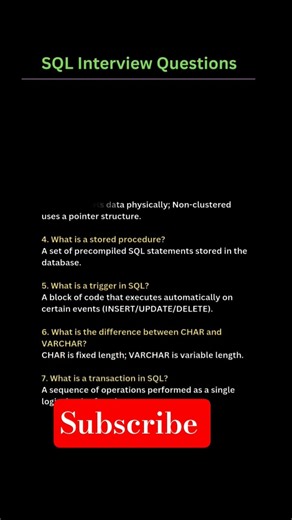 SQL Interview questions #shorts #sqlinterviewquestions