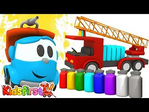 Leo the truck - Learn colors with a kids' fire truck.